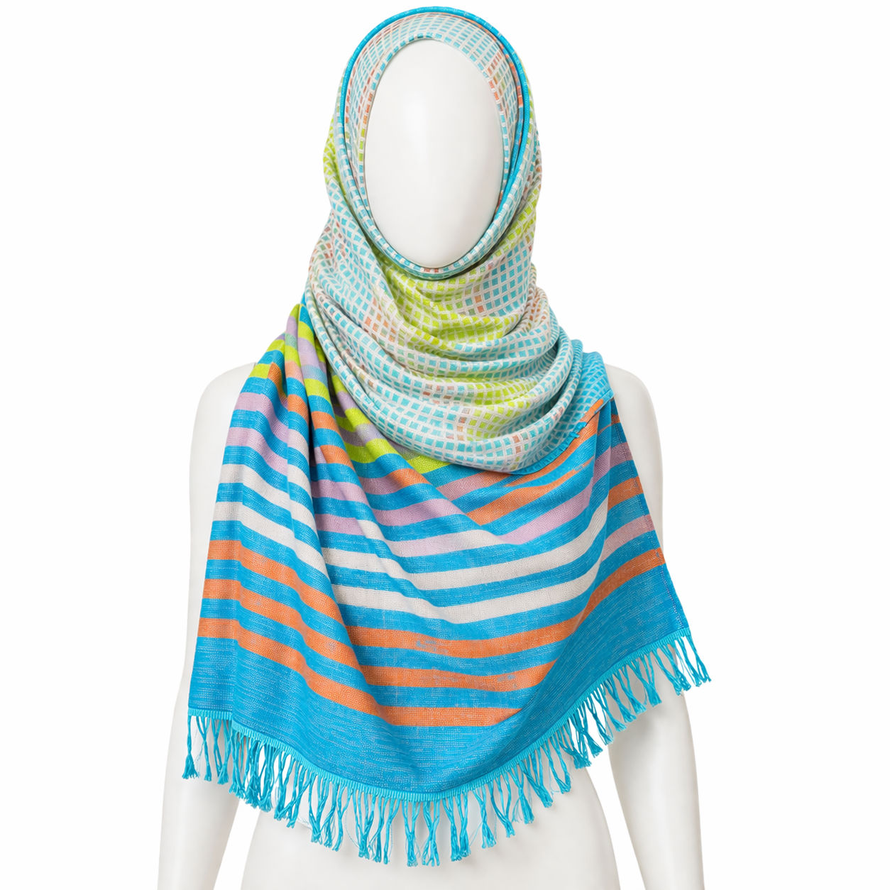 Stripes And Polka Dot Scarf